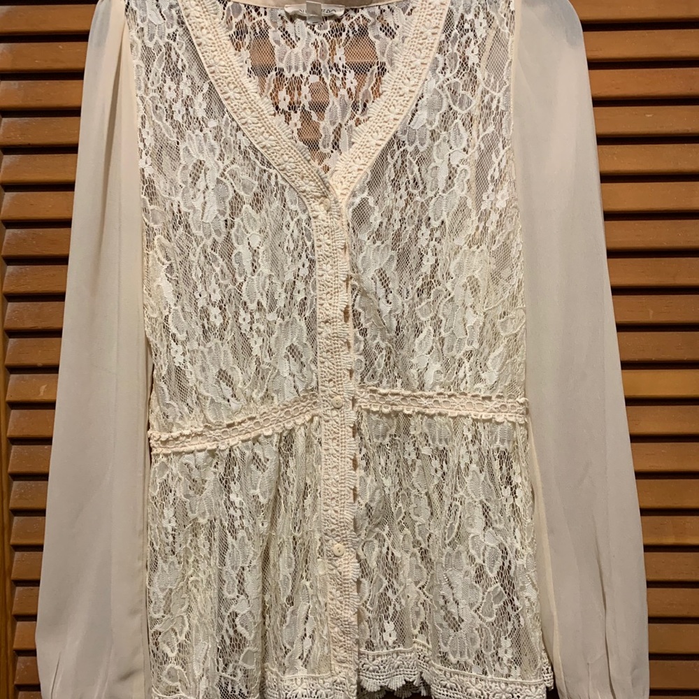 Creme Lace Blouse